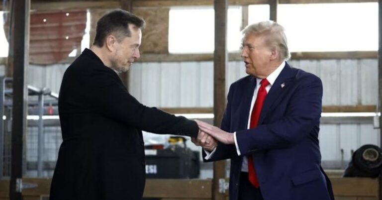 US PRESIDENT DONALD TRUMP WITH ELON MUSK