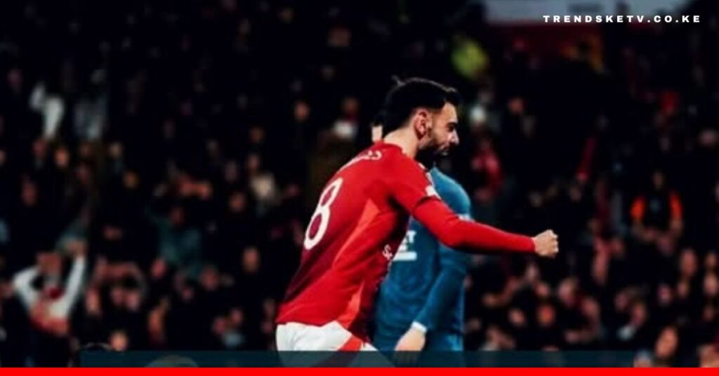 Bruno Fernandes Celebration After late Winner Goal