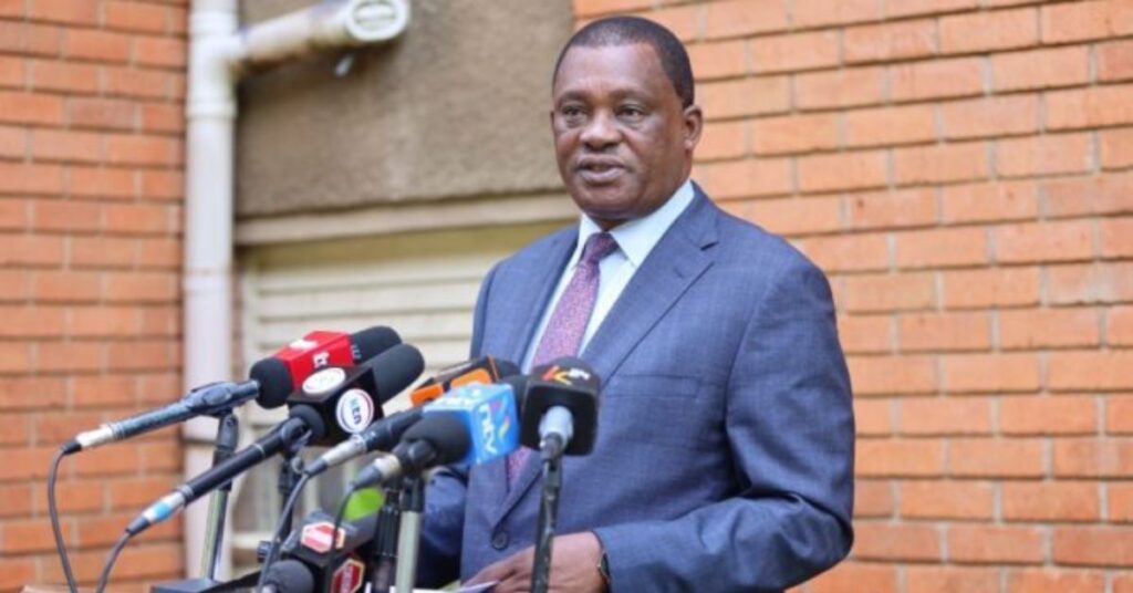 PHOTO: FORMER SPEAKER JUSTIN MUTURI MEDIA BRIEFING