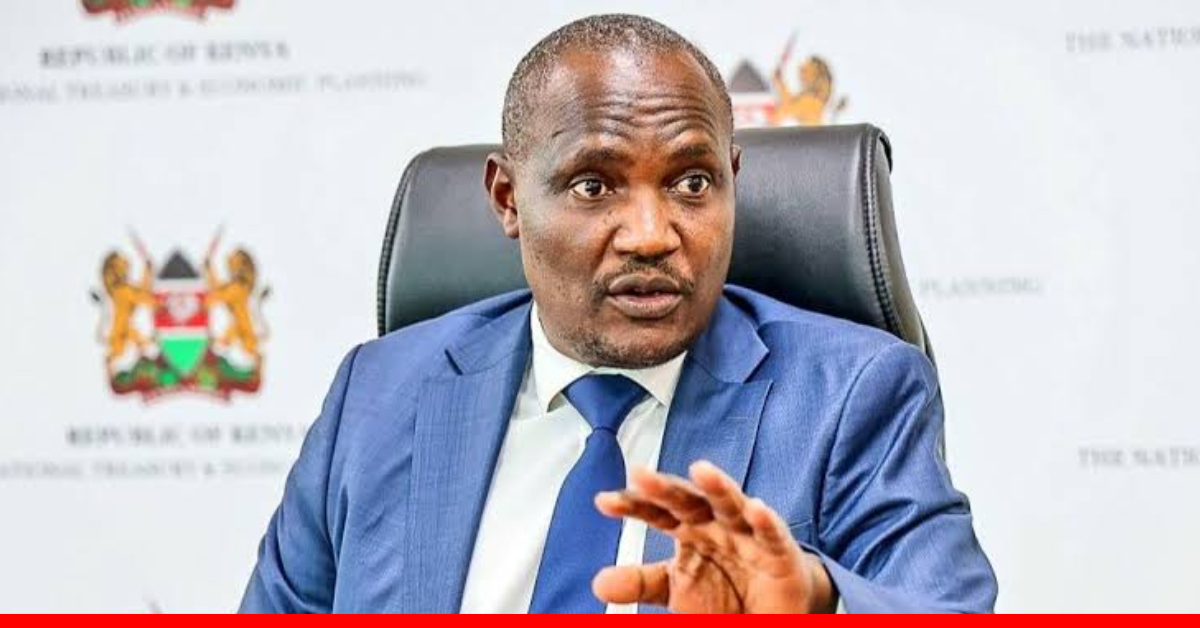 TREASURY CS JOHN MBADI