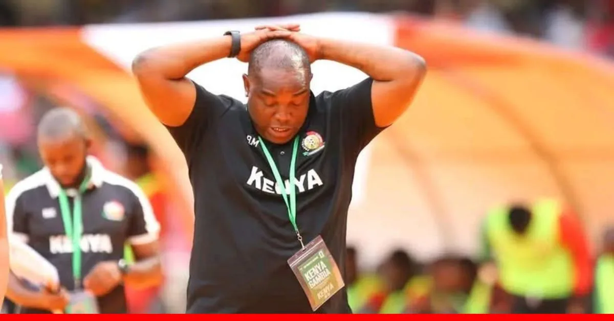 Harambee Stars coach Benny McCarthy in Disappointment